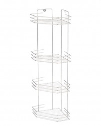 Полка угловая РЫЖИЙ КОТ Полка угловая четырехъярусная 20,5*20,5*72 см хром (310849)