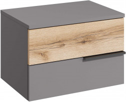 Модульная мебель МЕБЕЛЬ-КОМПЛЕКС ЙОРК Тумба прикроватная Серый шифер/Дуб Делано