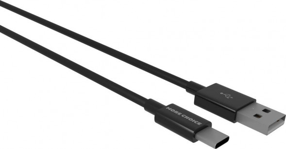 Кабель MORE CHOICE (4627151196022) K24a USB 2.1A Type-C черный - 1,0m