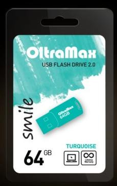 USB флэш-накопитель OLTRAMAX 64GB Smile USB2.0 бирюза