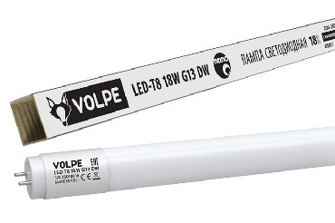 Лампа светодиодная VOLPE (UL-00001457) LED-T8-18W/DW/G13/FR/FIX/N матовый рассеиватель Дневной свет G13 неповоротный