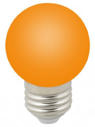 Лампа декоративная светодиодная VOLPE (UL-00005650) LED-G45-1W/ORANGE/E27/FR/С