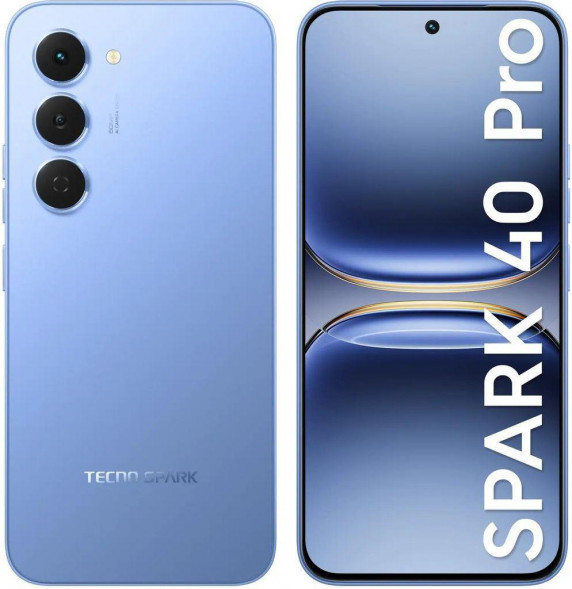 Смартфон TECNO 6.78&quot; Смартфон Spark 40 Pro 8/256Gb, NFC, AMOLED, 144Гц, 5200мAч, синий