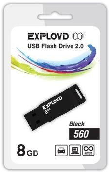 USB флэш-накопитель EXPLOYD 8GB-560 черный