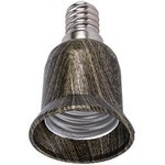 Переходник ECOLA A4T17HEAY с цоколя E14 на E27 Черненая бронза