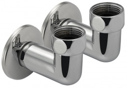 Американка к полотенцесушителю САНАКС 136 Американка хромированная угловая к полотенцесушителю 3/4х1/2 (пара) (2)
