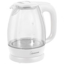 Чайник электрический HOMESTAR HS-1012 белый стекло