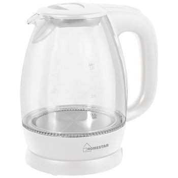 Чайник электрический HOMESTAR HS-1012 белый стекло