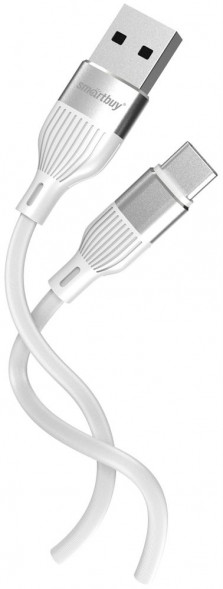 Кабель SMARTBUY (iK-3112-S72w) S72 Type C белый, 3 А, сил., 1м
