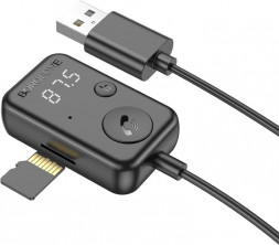 Трансмиттер BOROFONE (6941991107481) BC49 Black Bluetooth 5.4