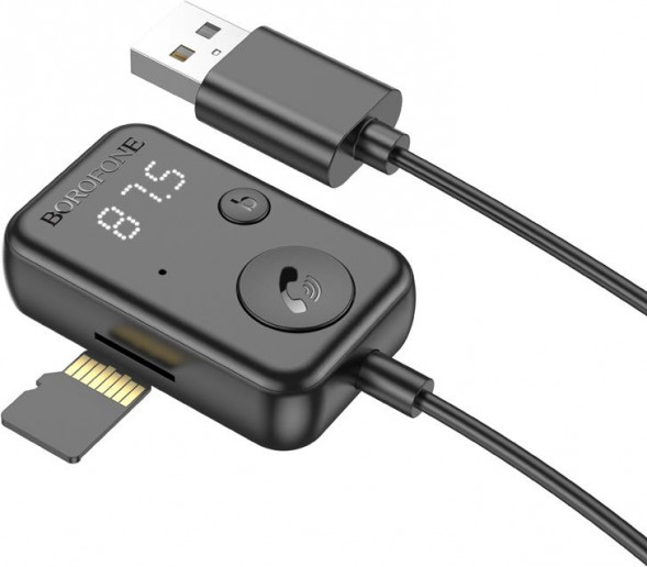 Трансмиттер BOROFONE (6941991107481) BC49 Black Bluetooth 5.4