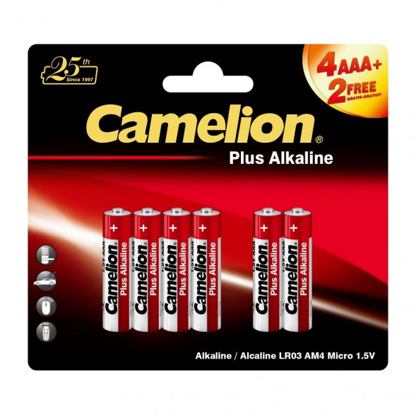 Элементы питания CAMELION (14112) 4+2LR03-BP