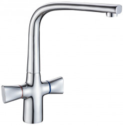 Смеситель GOTA ROCIO G072310-GOTA Palma Смеситель д/кухни с 2-мя рукоятками с высоким изливом, креп. гайка