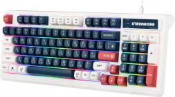 Клавиатура DEFENDER (45425) Stormrider GK-425 RU,бел/син,94кн+FN,радуж,1.75м