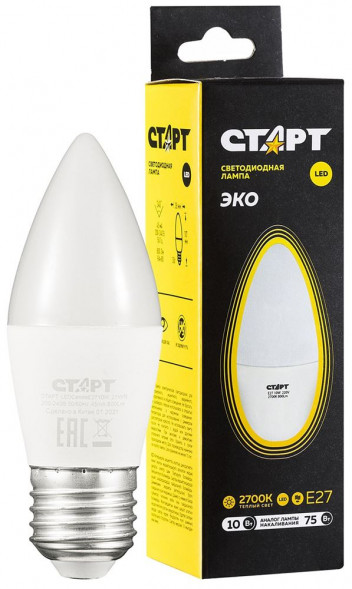 Лампа СТАРТ LEDCANDLEE27 10W 30 WS