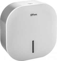 Диспенсер для туалетной бумаги GFMARK 9162 Диспенсер для туалетной бумаги-барабан, пластиковый, БЕЛЫЙ, с глазком, с ключом