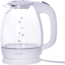 DOMFY Чайник электрический DSW-EK304 1.7л. 2200Вт белый корпус: стекло/пластик