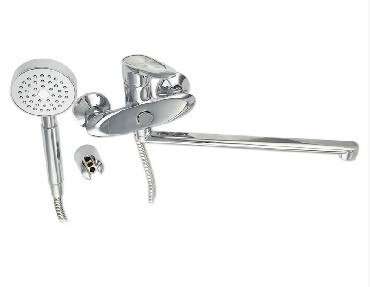 Смеситель для ванны RUSSIA-MOSCOW 2171 Смеситель в ванную с дивертором на корпусе шаровый с сатеновой ручкой с УЗОРОМ