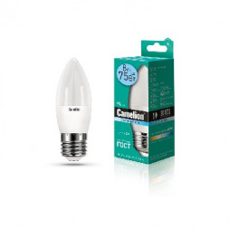 Лампа светодиодная CAMELION (12390) LED8-C35/845/E27 (Эл.лампа светодиодная 4500К, 8Вт=75Вт)