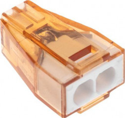 Клемма REXANT (07-5274) Экспресс-клемма СМК 773-602 с пастой, 2-проводная 0,75-4 мм (50 шт/уп)