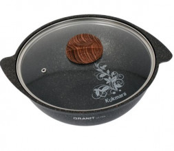 Казан KUKMARA кго37а а/пр литой 3,5л д/плова стекл/кр Granit ultra original