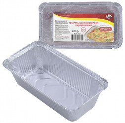 Формы д/выпечки однораз МУЛЬТИДОМ Формы д/выпечки однораз. Н-р 3шт. 20х10х5см (865мл, алюминий) МО8-102