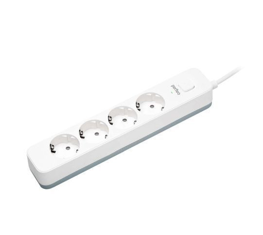 удлинитель PERFEO (PF_C3957) POWER STREAM - 4 роз - 1,5 м -белый