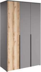 Модульная мебель МЕБЕЛЬ-КОМПЛЕКС ЙОРК Шкаф 3х створчатый Серый шифер/Дуб Делано