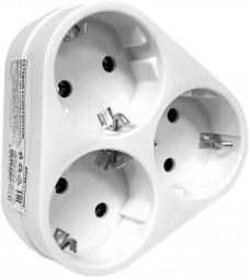 Разветвитеь СПУТНИК SRT303 16А 3 гнезда-розетки з/к