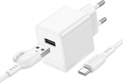 СЗУ BOROFONE (6941991104664) для Type-C BAS11Aa White