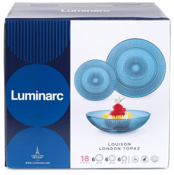 Столовый набор LUMINARC ЛУИЗ ЛОНДОН ТОПАЗ 18пр O0317