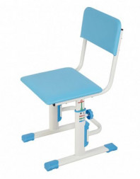 Стул POLINI Стул для школьника регулируемый Polini kids City / Polini kids Smart L, белый-синий (1кор)