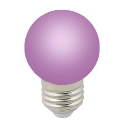 Лампа декоративная светодиодная VOLPE (UL-00005652) LED-G45-1W/PURPLE/E27/FR/С