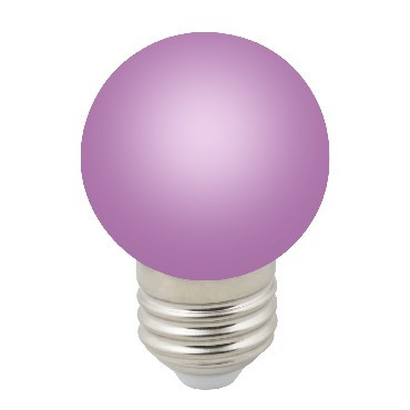 Лампа декоративная светодиодная VOLPE (UL-00005652) LED-G45-1W/PURPLE/E27/FR/С