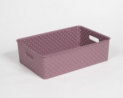 Корзина VIOLET Корзинка &quot;Береста&quot; 7,5л 350х245х105мм (сирень) 522010