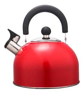 Чайник со свистком HITT H01023/1 Rondo Plus 2,5л со св., капсул. дно, красный Л6115