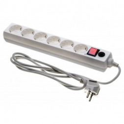 Сетевой фильтр BURO 600SH-16-1.8-W 1.8м 6 розеток белый
