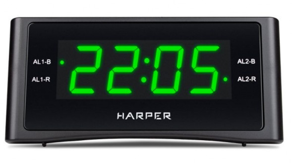 Радиочасы будильник HARPER HCLK-1006 GREEN LED