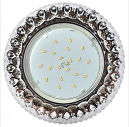 встраиваемый светильник ECOLA FK53CCEFB GX53 H4 LD7009 Прозрачный и Черный / Хром