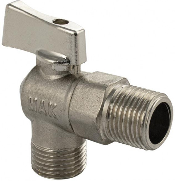 Кран шаровый МАК 099 универсальный угловой под ключ 1/2&quot;х1/2&quot;