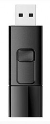 USB флеш SILICON POWER 16GB U05 мет черный выдвижной