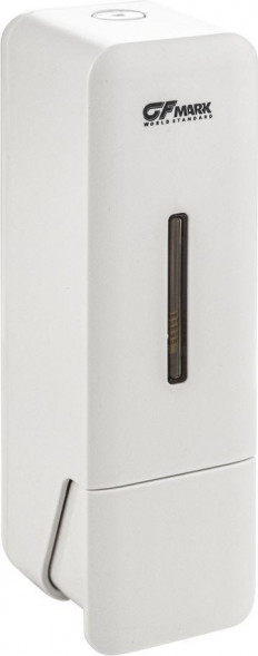 Дозатор жидкого мыла GFMARK 9163 Дозатор жидкого МЫЛА, пластиковый, БЕЛЫЙ, с глазком-250 мл