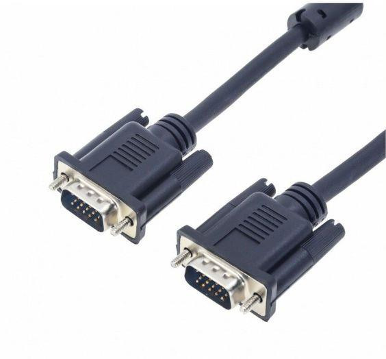 Кабель VS (V018) VGA/SVGAвилка-VGA/SVGAвилка, сф/фильтрами, 1,8м , черный
