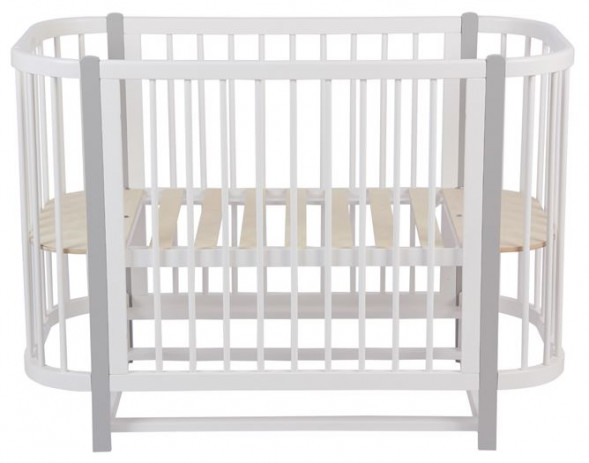 Кроватка POLINI Кроватка детская Polini kids Simple 350, белый-серый (1кор)