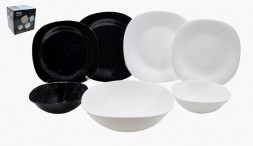 Столовый набор LAVENIR 19PC LFP WHITE/BLACK (99212)