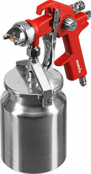 Краскораспылитель MATRIX Краскораспылитель HVLP пневмат. с нижним бачком V= 1 л, сопло диаметром 1.4 мм 57319