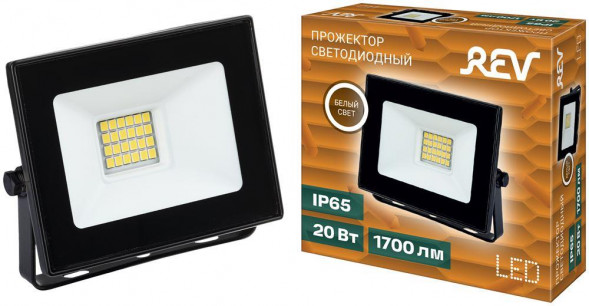Прожектор светодиодный REV 32601 4 ULTRA SLIM 20Вт 4000К черный