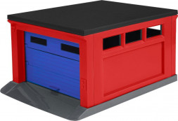 Игрушка РЫЖИЙ КОТ Гараж для машинок (красный,синий,чёрный,серый)187х136х95 мм (арт. ГИМ-0976)