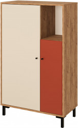 Модульная мебель МЕБЕЛЬ-КОМПЛЕКС JAM Шкаф для одежды Дуб крафт табачный/Сатин/Терракот