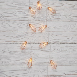 Гирлянда NEON-NIGHT (304-019) ГИРЛЯНДА КРИСТАЛЛЫ БРОНЗОВЫЕ 10 LED, 1,5 М, ПР-Й ПВХ, ТЕПЛЫЙ БЕЛЫЙ СВЕТ ,